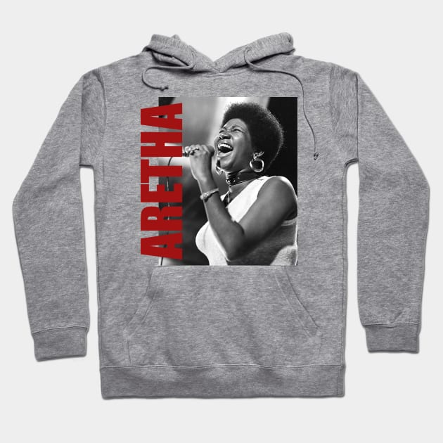 Aretha Franklin - Retro Aesthetic Fan Art Hoodie by JULIAN AKBAR PROJECT